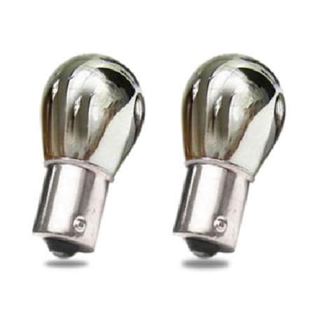 Gp-Thunder GP-Thunder GP-1156PY-CR Silver Chrome Stealth Red Marker Signal Bulbs Off Set Pin GP-1156PY-CR